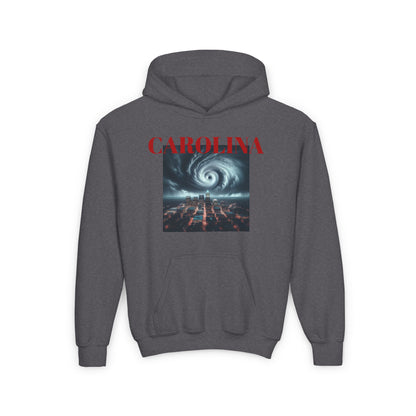 CAROLINA Youth Hooded Sweatshirt - Retro Graphic Design for City Pride