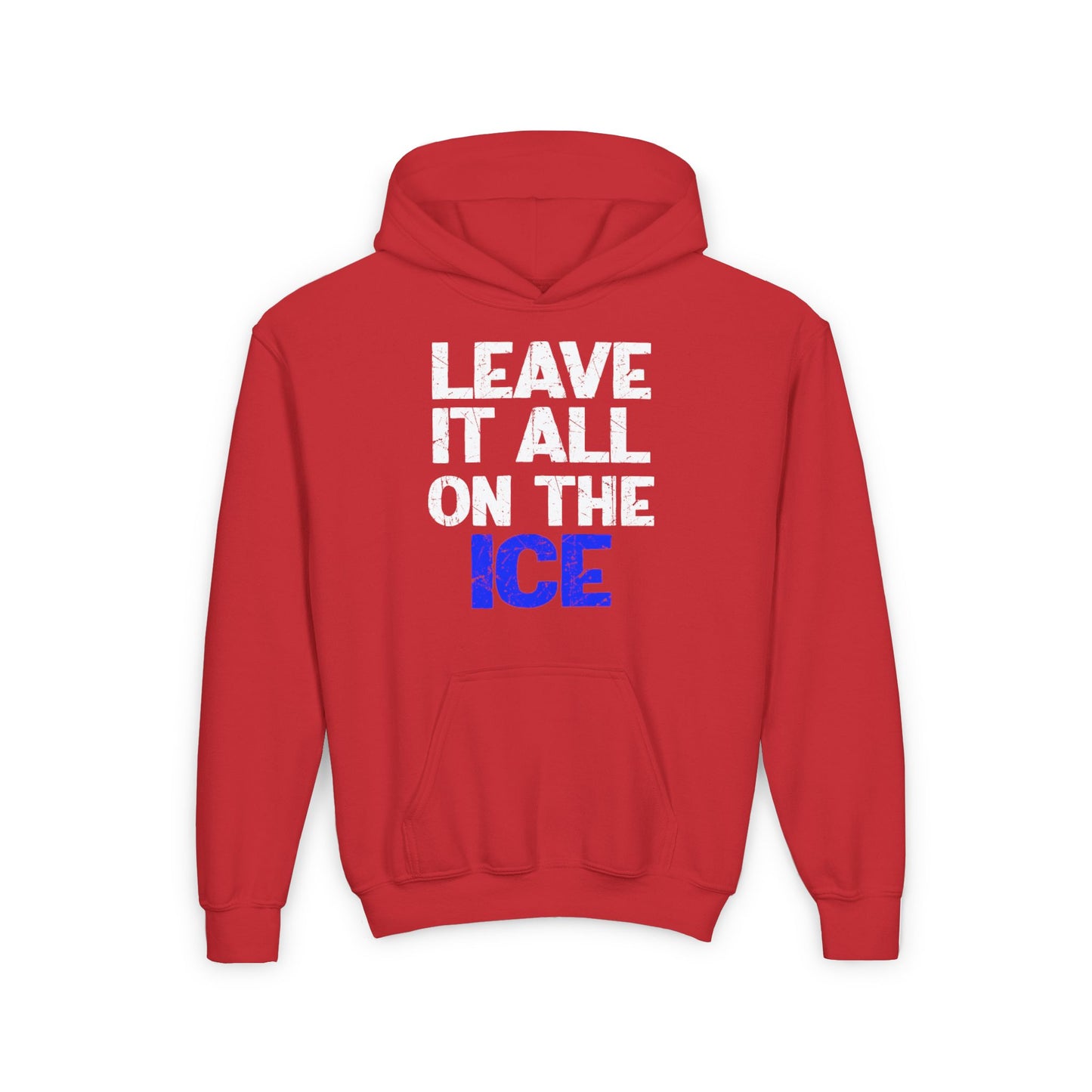 LEAVE IT ALL ON THE ICE - Youth Heavy Blend Hoodie
