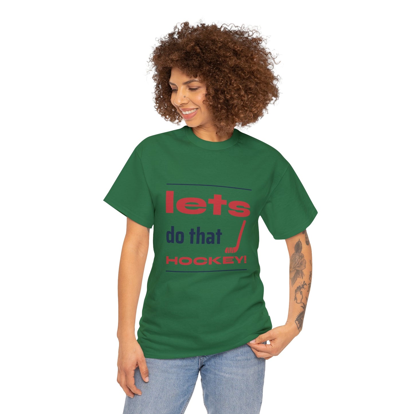 LETS DO THAT HOCKEY Unisex Heavy Cotton Tee