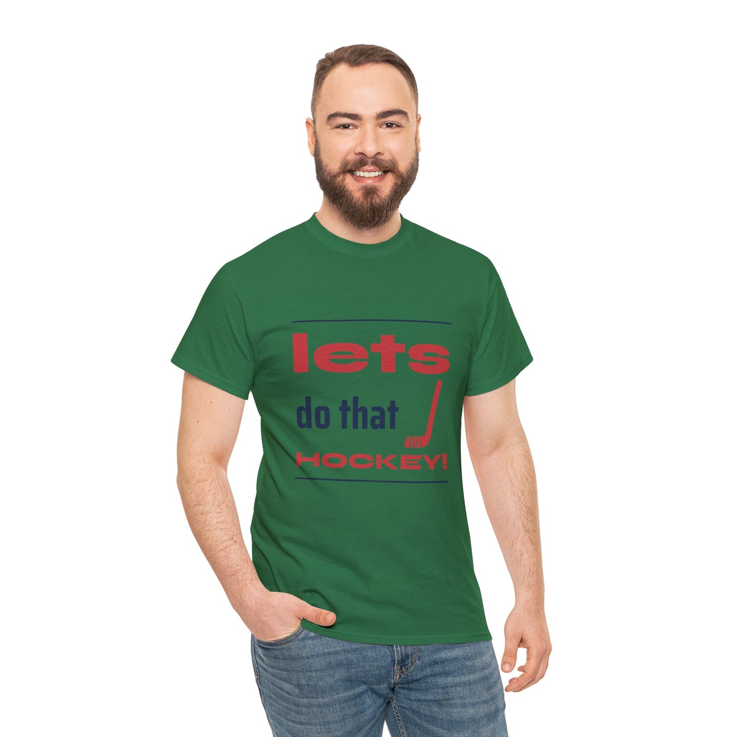 LETS DO THAT HOCKEY Unisex Heavy Cotton Tee