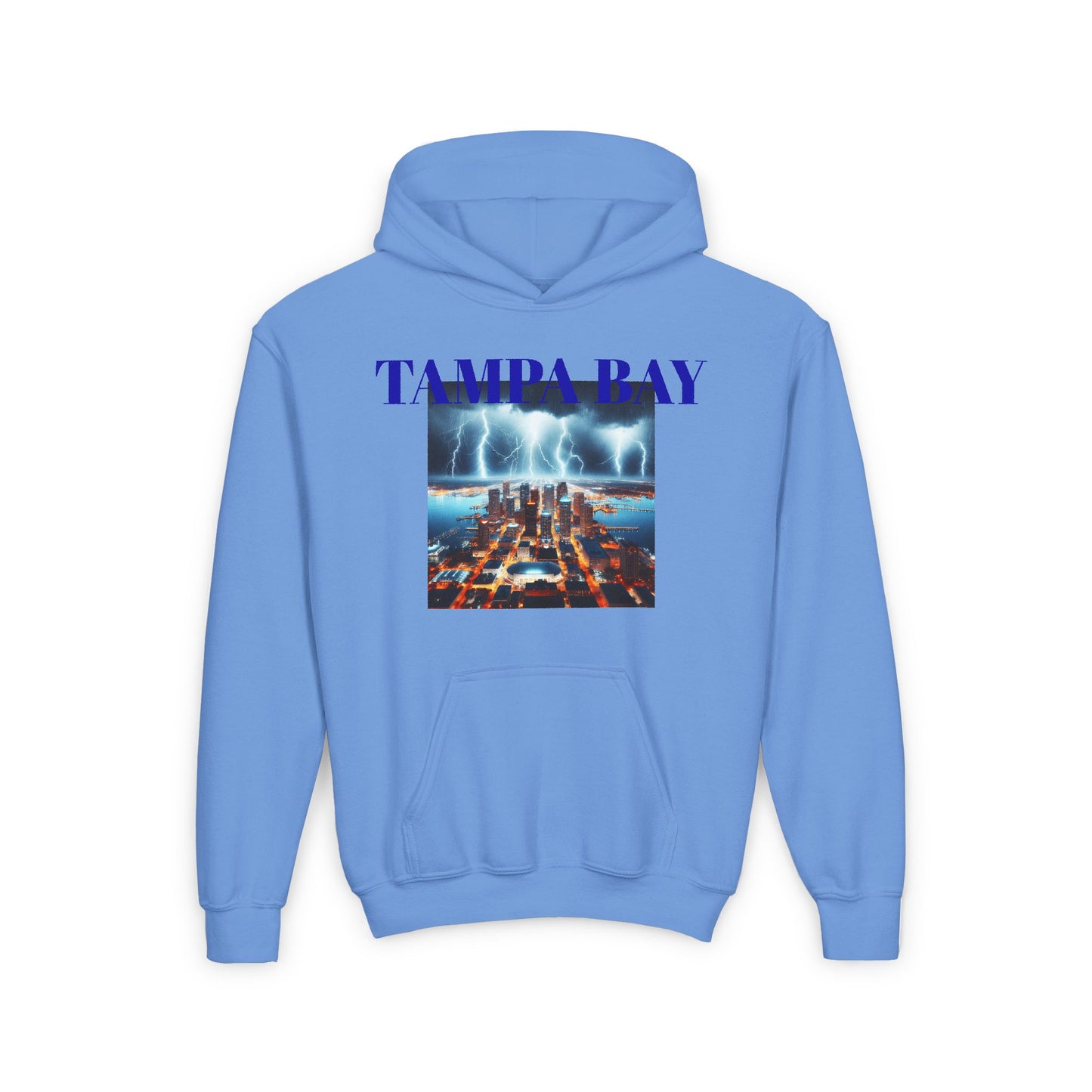 Tampa Bay Hoodie - Youth Heavy Blend Sweatshirt with Lightning City Design
