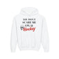 Youth Hockey Sweatshirt - "You Don't Scare Me, I Play Hockey"
