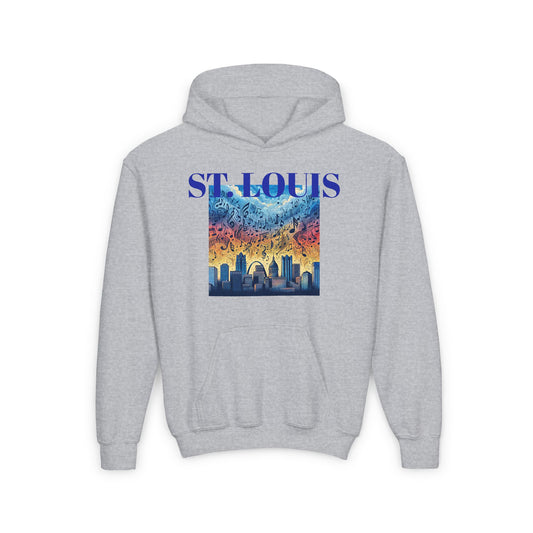 ST LOUIS NOTES Youth Heavy Blend Hooded Sweatshirt