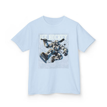 Kids Robot Ice Hockey Graphic Tee - Fun Sportswear for Young Fans