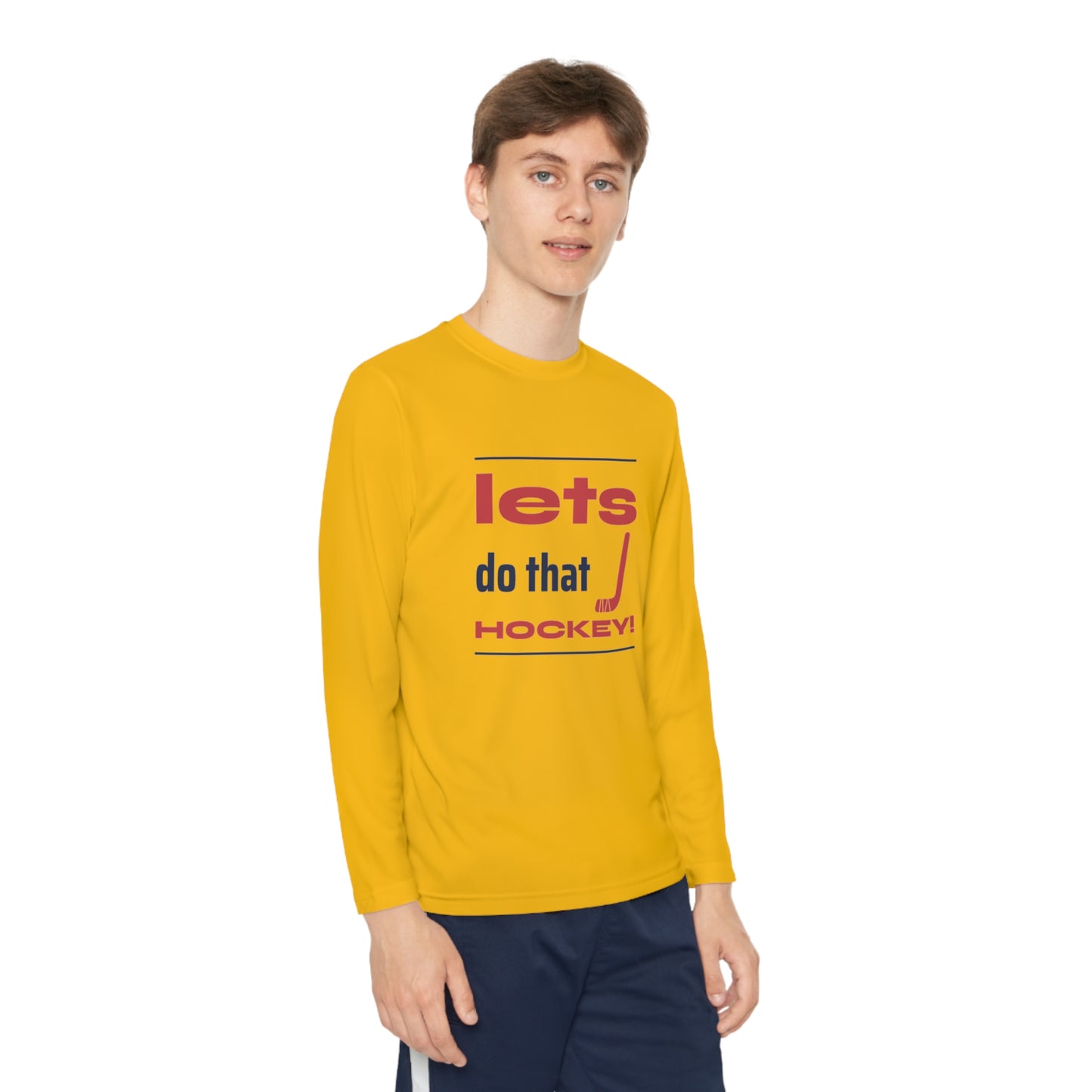 LETS DO THAT HOCKEY Youth Long Sleeve Competitor Tee