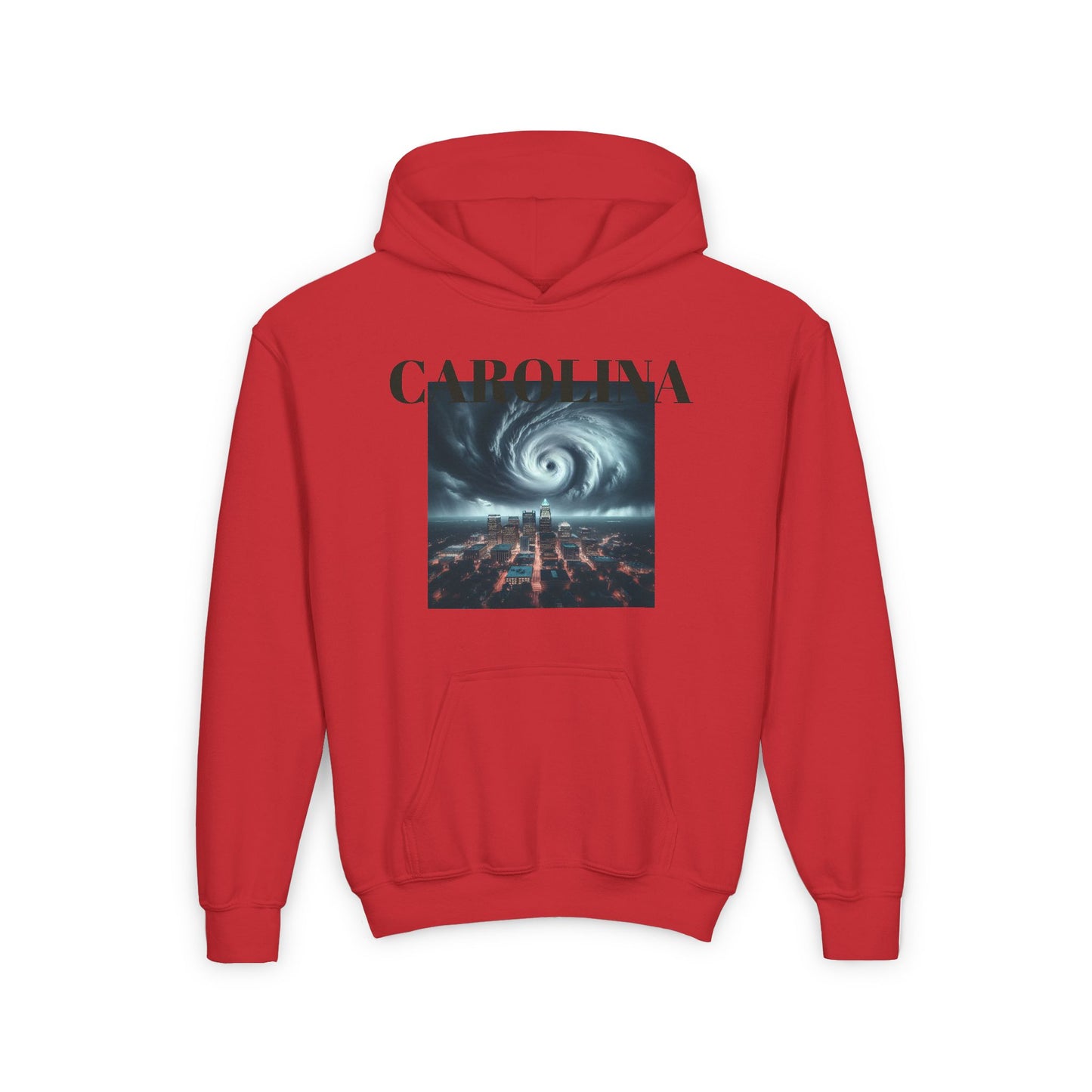 CAROLINA Youth Hooded Sweatshirt - Retro Graphic Design for City Pride