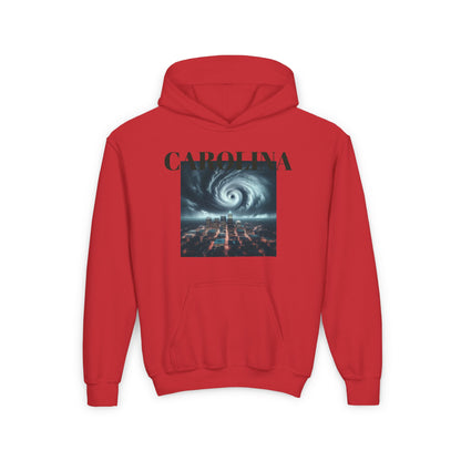 CAROLINA Youth Hooded Sweatshirt - Retro Graphic Design for City Pride