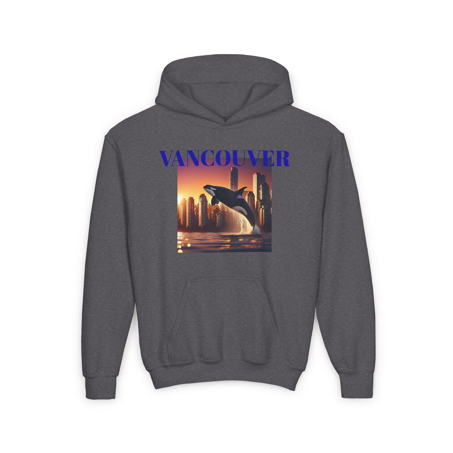 VANCOUVER Youth Hooded Sweatshirt - Retro Graphic Design for City Pride