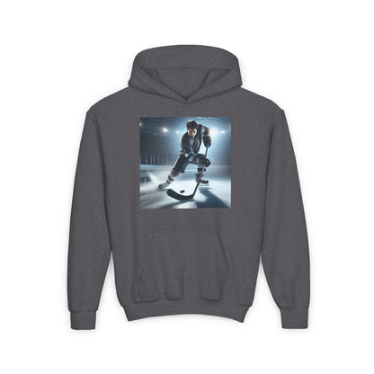 Youth Hockey Action Hooded Sweatshirt - Perfect for Sports Fans
