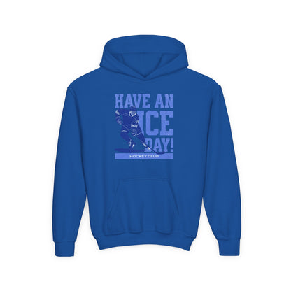 Youth Heavy Blend Hoodie - "Have an Ice Day!" Hockey Club Sweatshirt