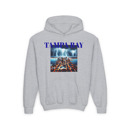 Tampa Bay Hoodie - Youth Heavy Blend Sweatshirt with Lightning City Design