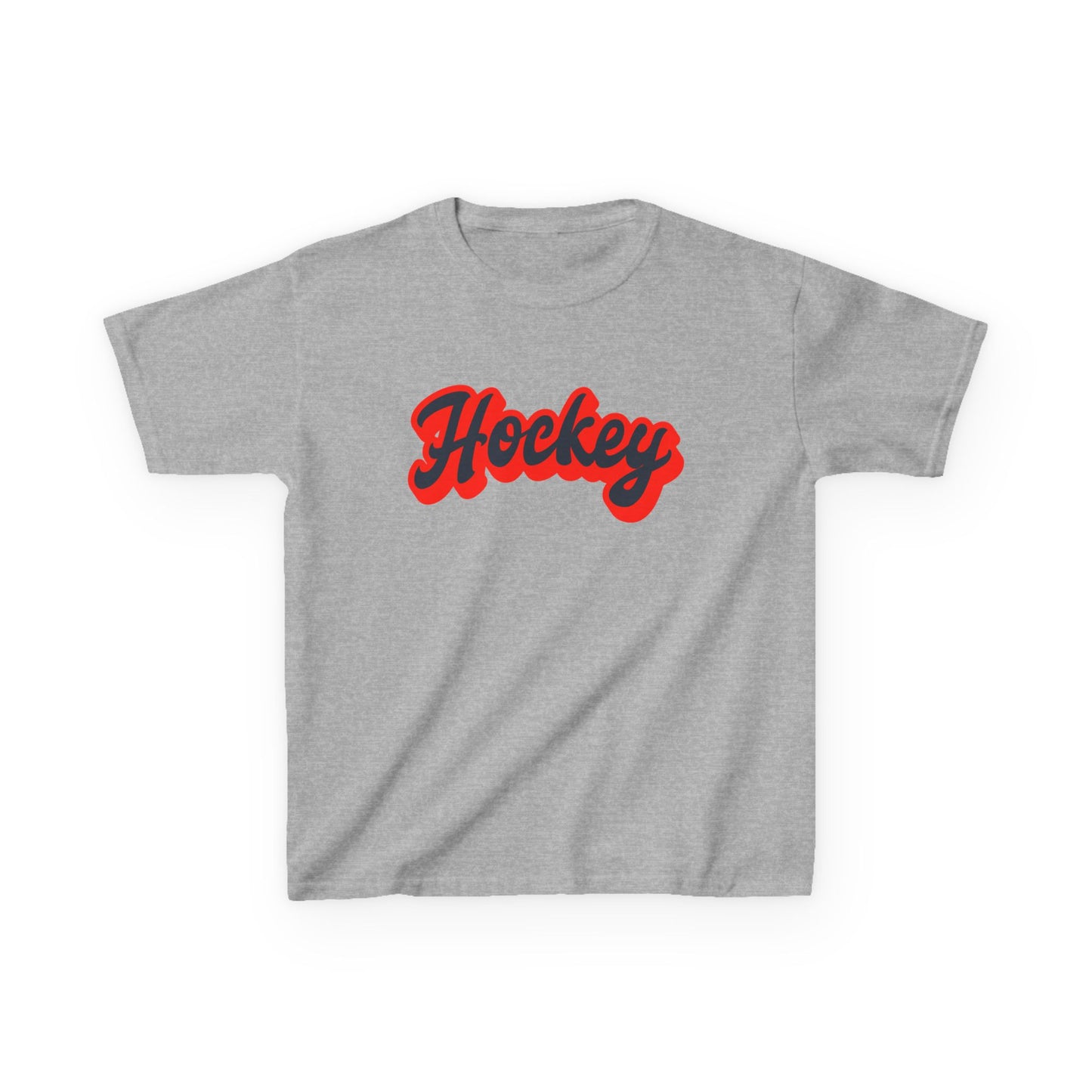 Kids Hockey Heavy Cotton Tee - Perfect for Young Fans!