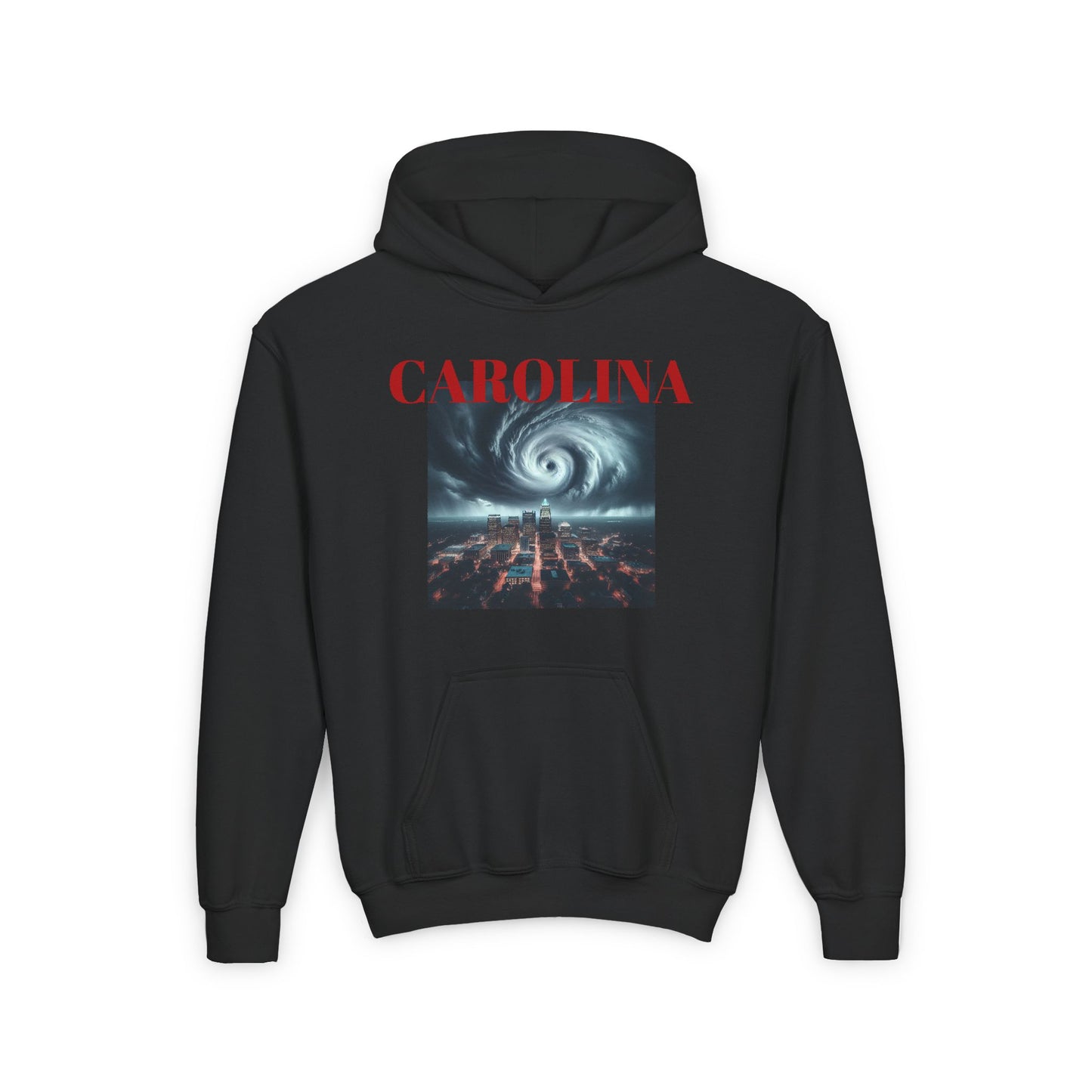 CAROLINA Youth Hooded Sweatshirt - Retro Graphic Design for City Pride