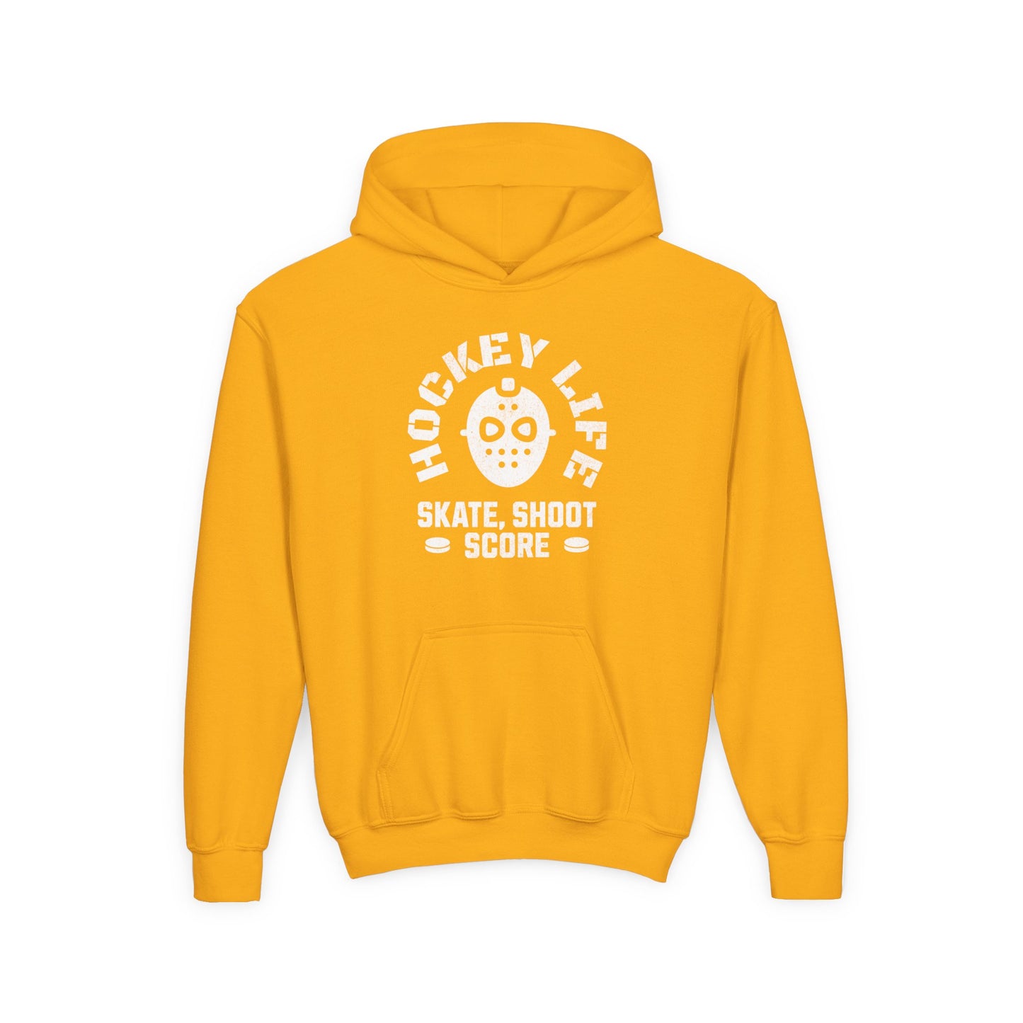 Youth Hockey Life Hoodie - Skate, Shoot, Score