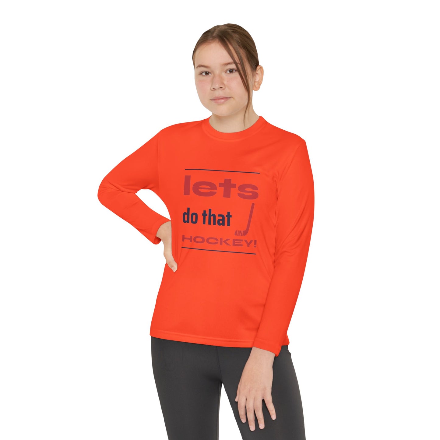 LETS DO THAT HOCKEY Youth Long Sleeve Competitor Tee