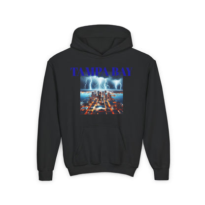 Tampa Bay Hoodie - Youth Heavy Blend Sweatshirt with Lightning City Design