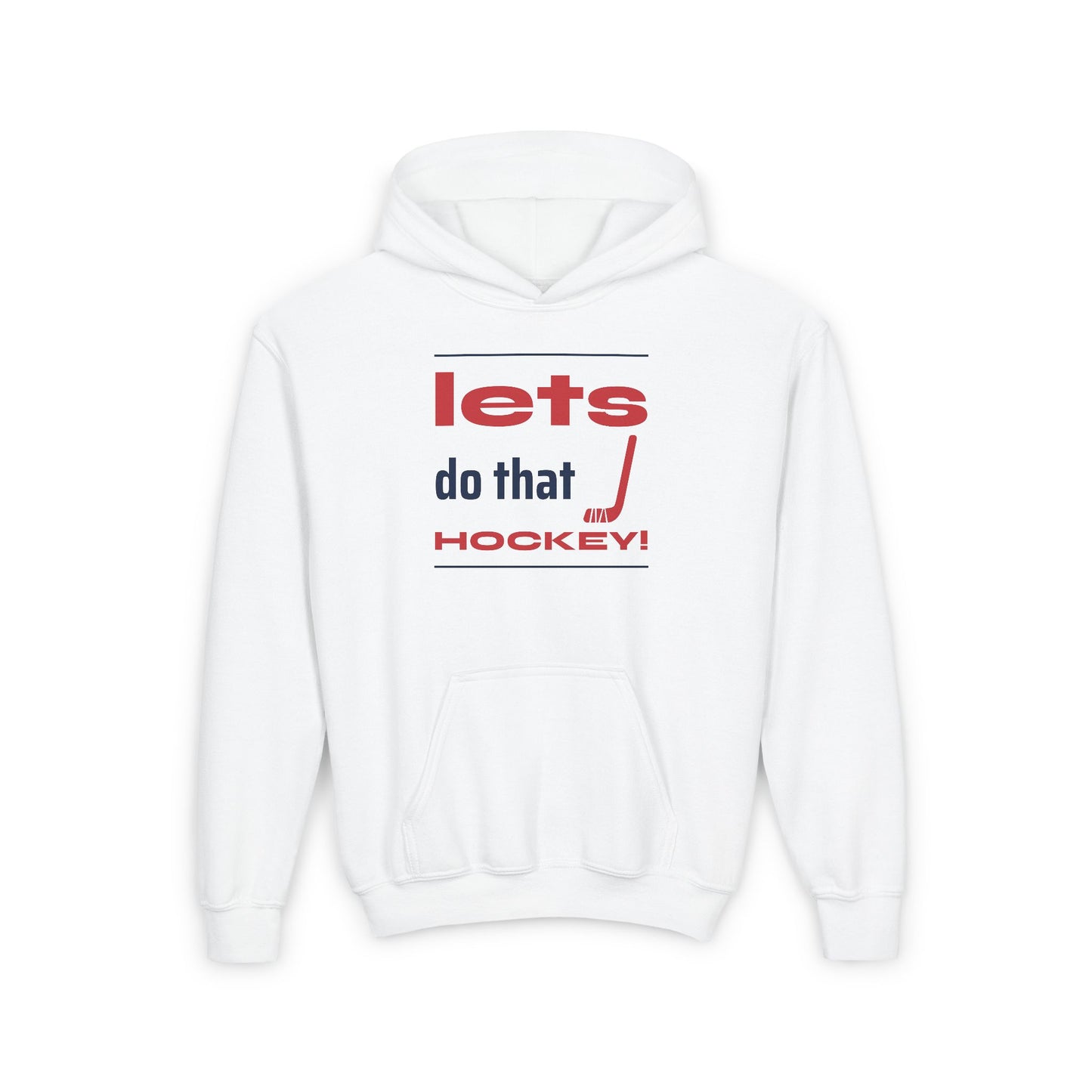 LETS DO THAT HOCKEY Youth Heavy Blend Hooded Sweatshirt