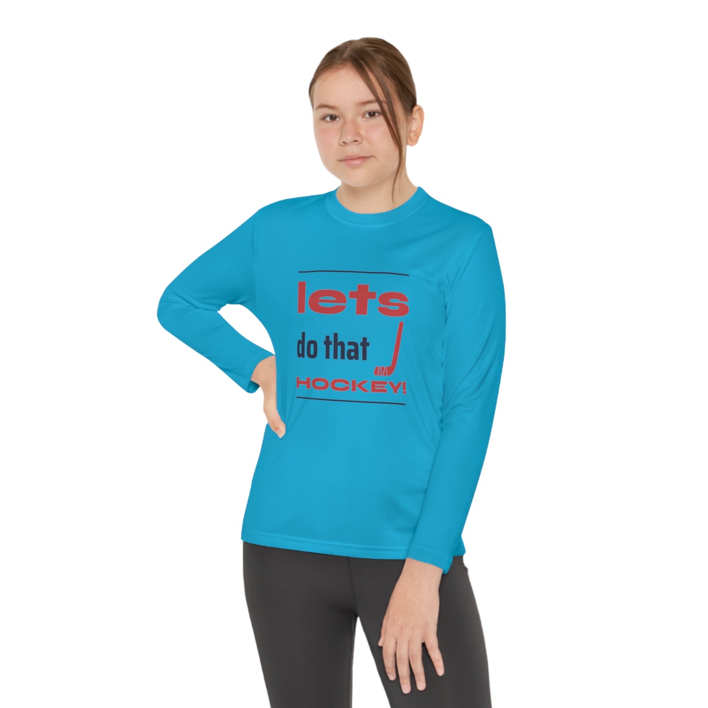 LETS DO THAT HOCKEY Youth Long Sleeve Competitor Tee