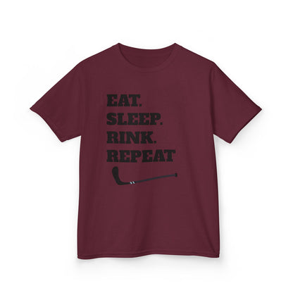 Youth Hockey Tee - Eat Sleep Rink Repeat