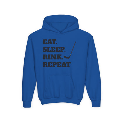 Youth Hockey Sweatshirt - Eat Sleep Rink Repeat