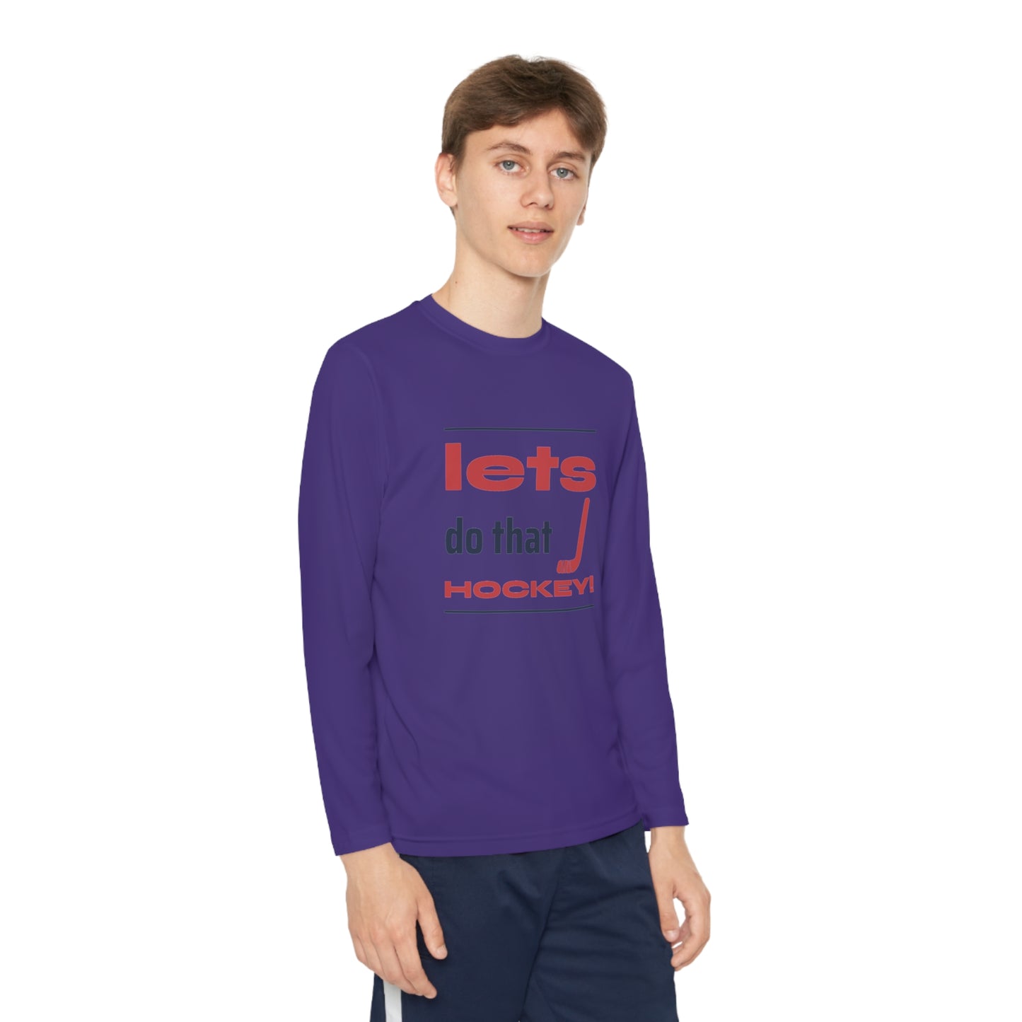 LETS DO THAT HOCKEY Youth Long Sleeve Competitor Tee