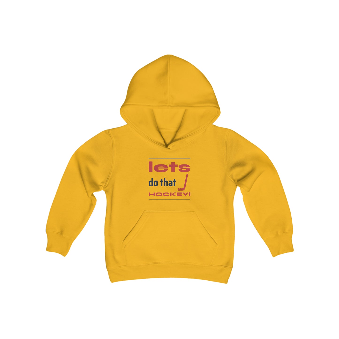 LETS DO THAT HOCKEY Youth Heavy Blend Hooded Sweatshirt