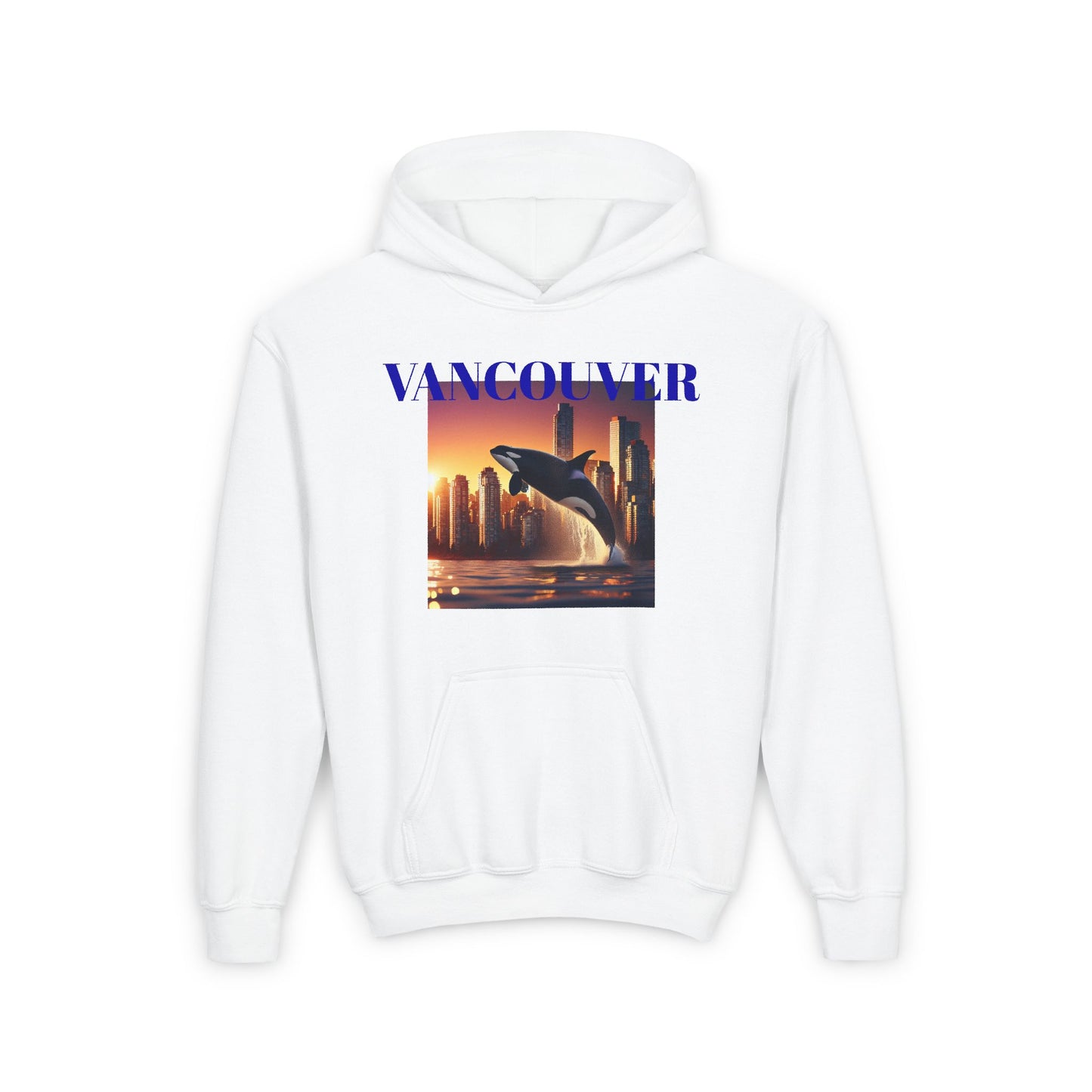 VANCOUVER Youth Hooded Sweatshirt - Retro Graphic Design for City Pride