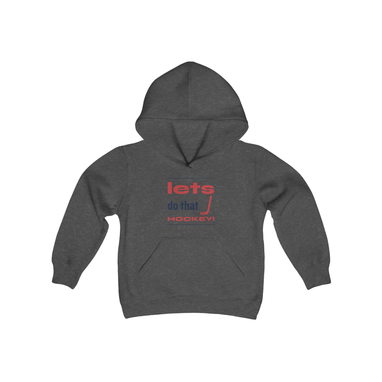 LETS DO THAT HOCKEY Youth Heavy Blend Hooded Sweatshirt