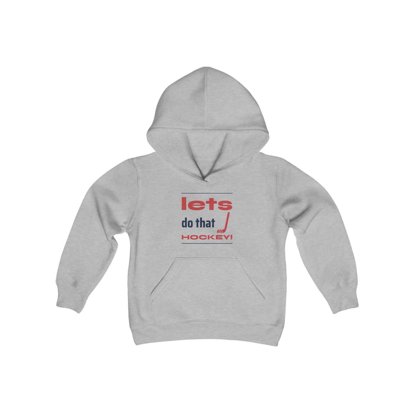 LETS DO THAT HOCKEY Youth Heavy Blend Hooded Sweatshirt