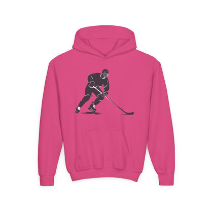 Youth Hockey Player Heavy Blend Hoodie - Perfect for Young Athletes