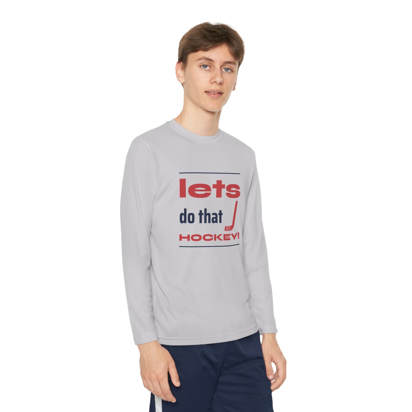 LETS DO THAT HOCKEY Youth Long Sleeve Competitor Tee