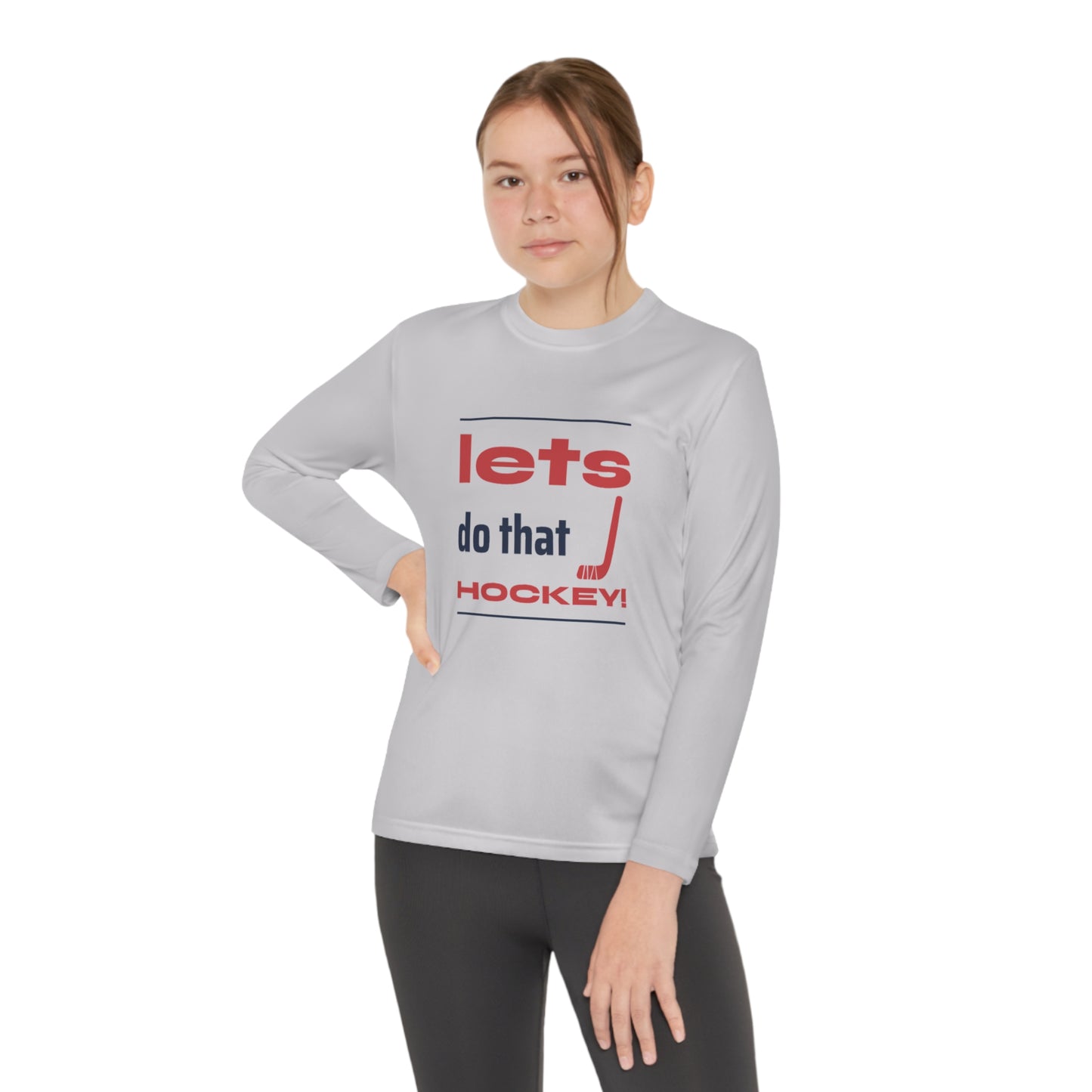 LETS DO THAT HOCKEY Youth Long Sleeve Competitor Tee