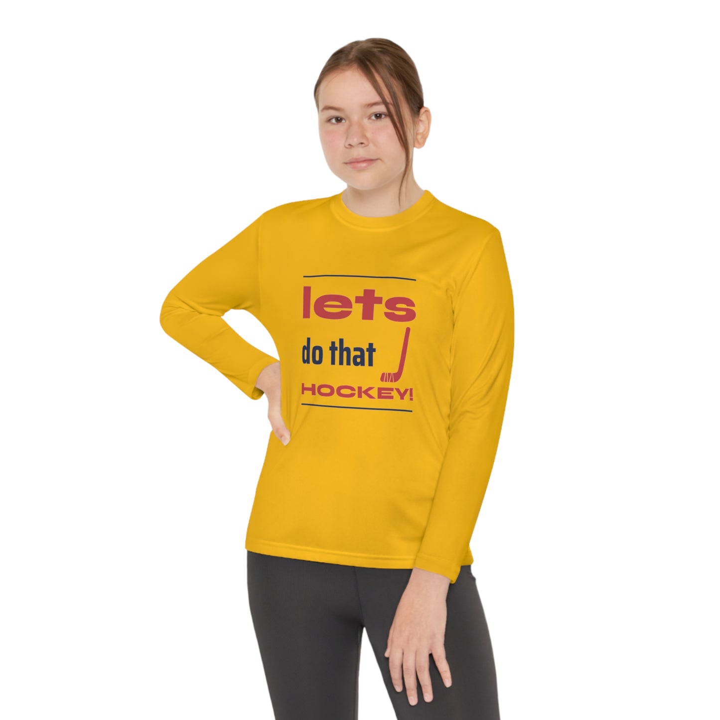 LETS DO THAT HOCKEY Youth Long Sleeve Competitor Tee