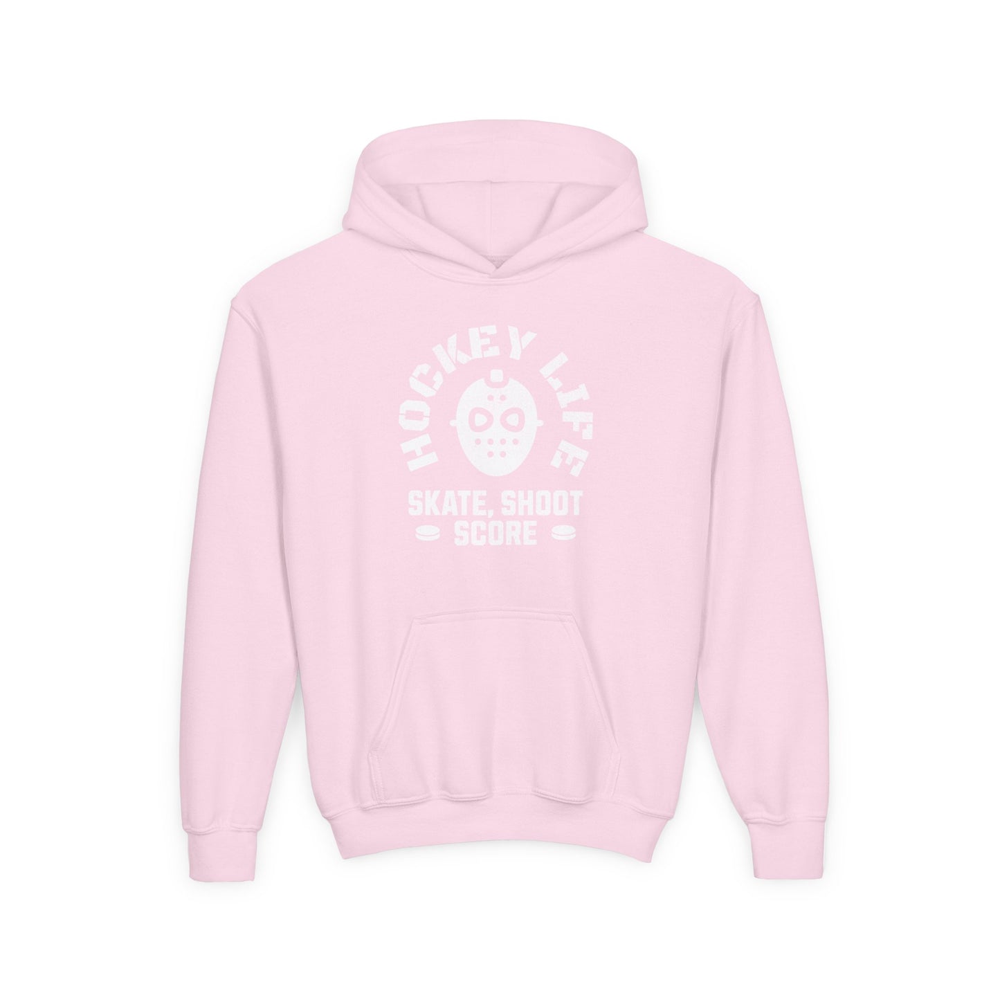 Youth Hockey Life Hoodie - Skate, Shoot, Score