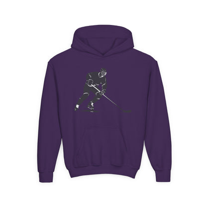 Youth Hockey Player Heavy Blend Hoodie - Perfect for Young Athletes