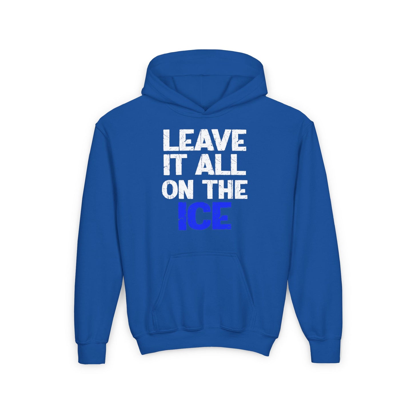 LEAVE IT ALL ON THE ICE - Youth Heavy Blend Hoodie