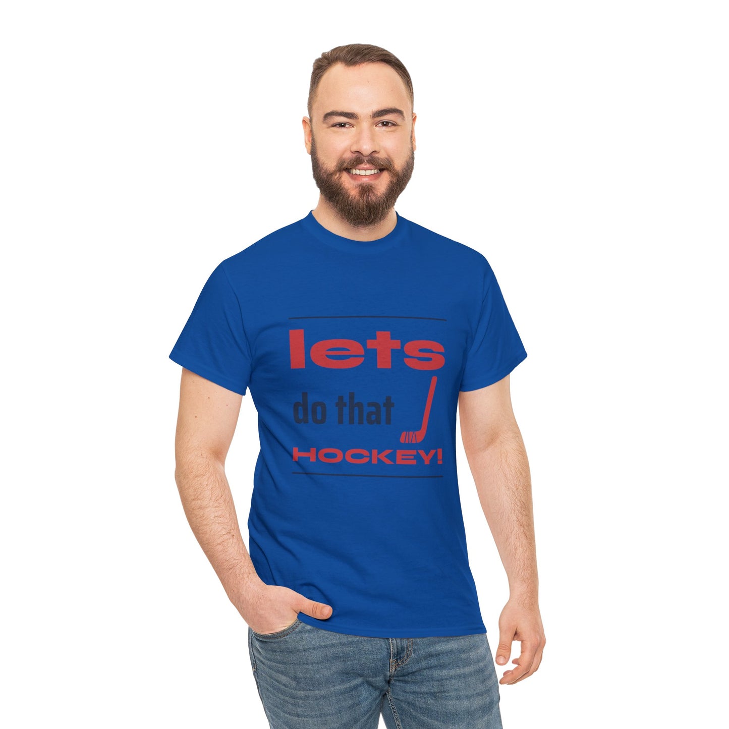 LETS DO THAT HOCKEY Unisex Heavy Cotton Tee