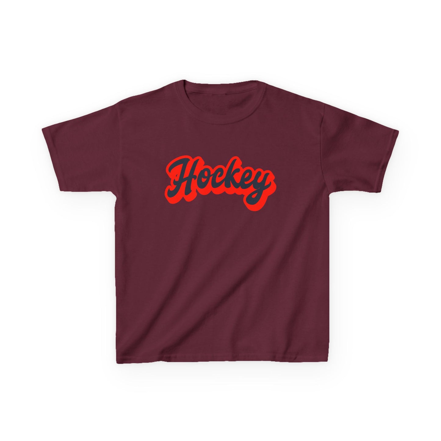 Kids Hockey Heavy Cotton Tee - Perfect for Young Fans!