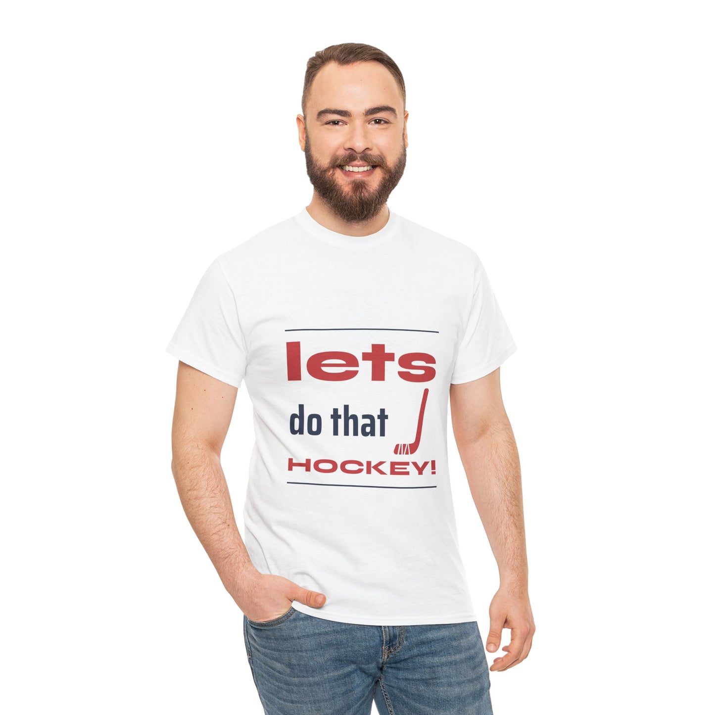 LETS DO THAT HOCKEY Unisex Heavy Cotton Tee