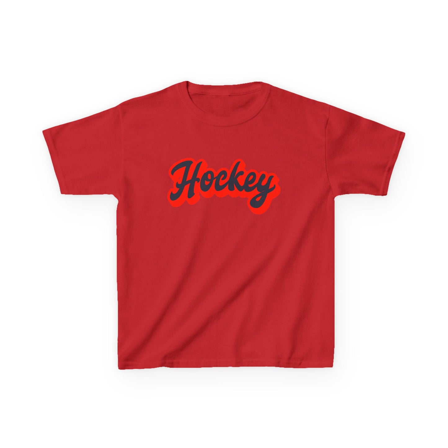 Kids Hockey Heavy Cotton Tee - Perfect for Young Fans!