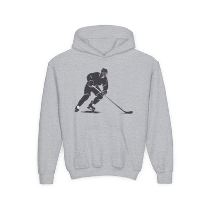 Youth Hockey Player Heavy Blend Hoodie - Perfect for Young Athletes