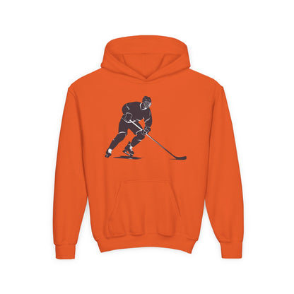 Youth Hockey Player Heavy Blend Hoodie - Perfect for Young Athletes