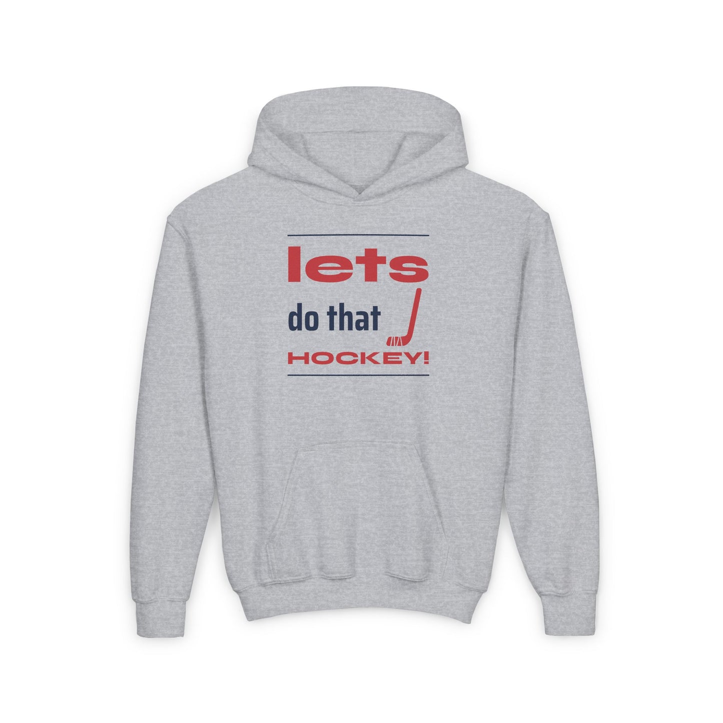 LETS DO THAT HOCKEY Youth Heavy Blend Hooded Sweatshirt
