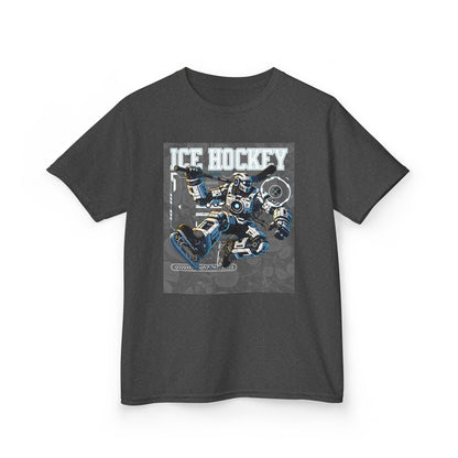 Kids Robot Ice Hockey Graphic Tee - Fun Sportswear for Young Fans