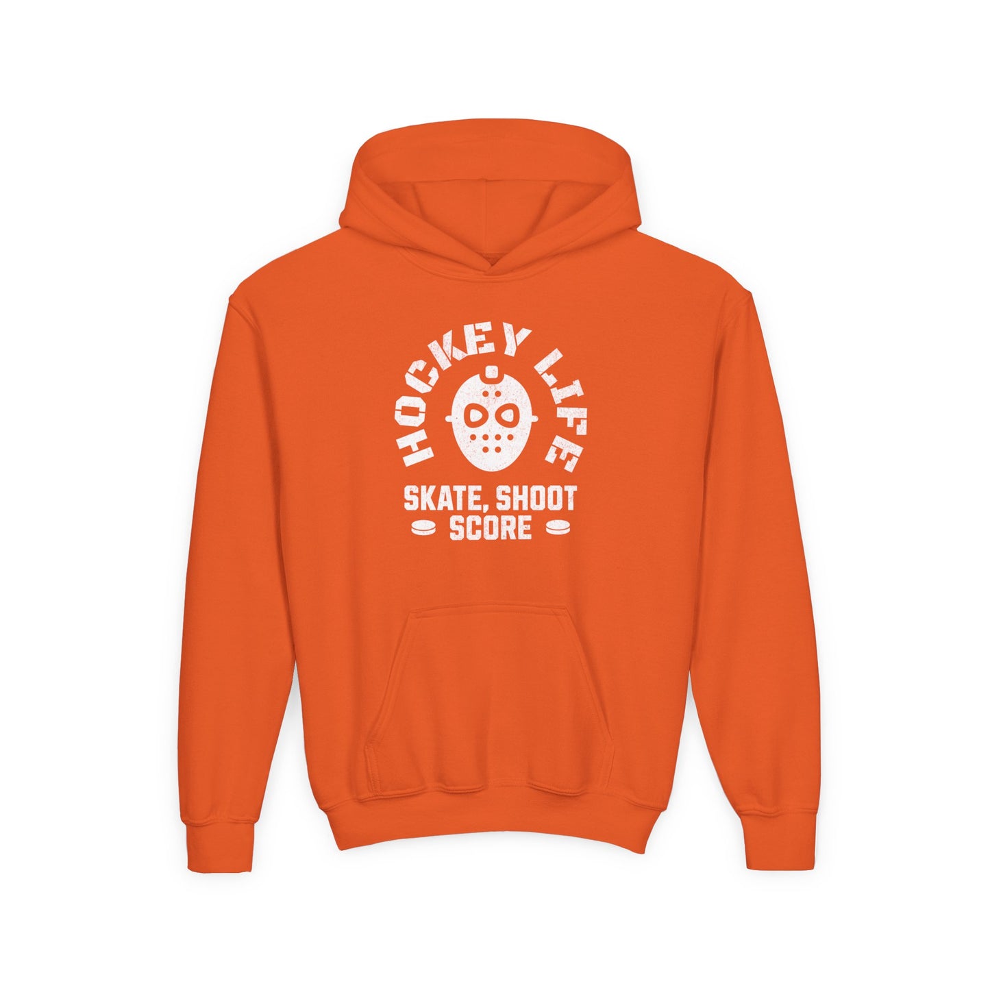 Youth Hockey Life Hoodie - Skate, Shoot, Score