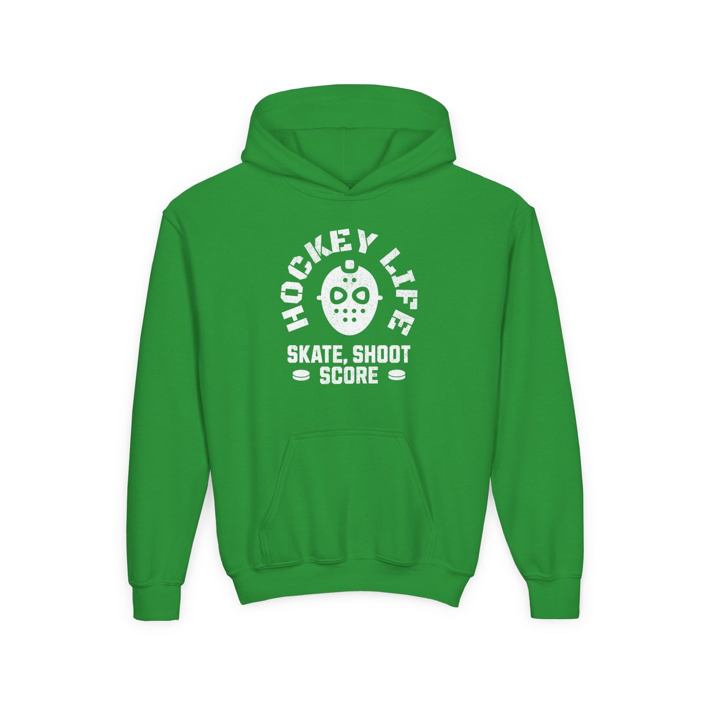 Youth Hockey Life Hoodie - Skate, Shoot, Score