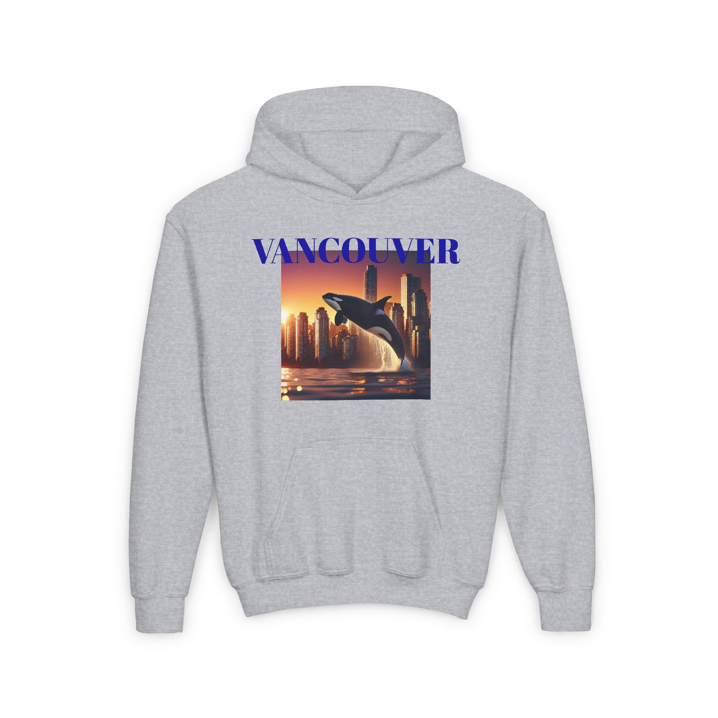 VANCOUVER Youth Hooded Sweatshirt - Retro Graphic Design for City Pride