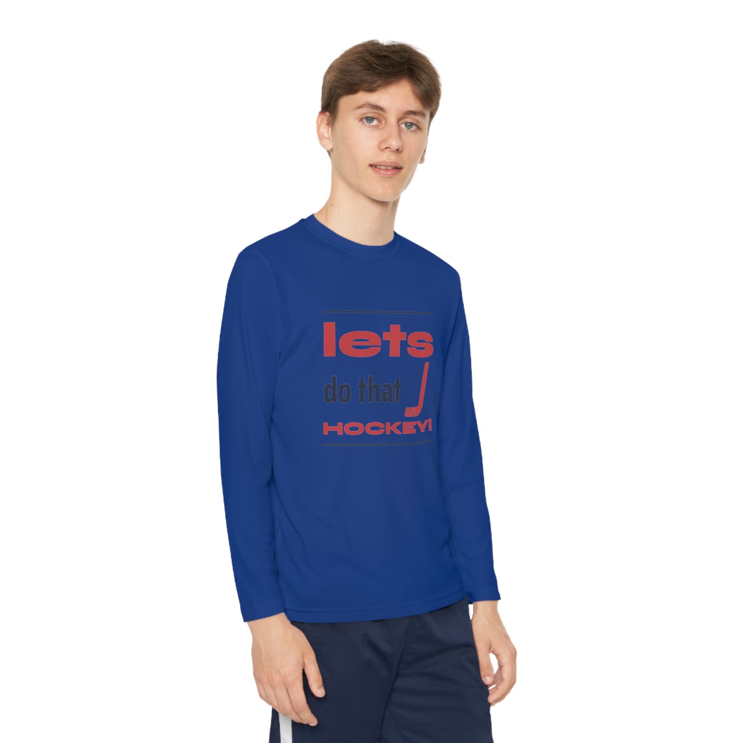 LETS DO THAT HOCKEY Youth Long Sleeve Competitor Tee