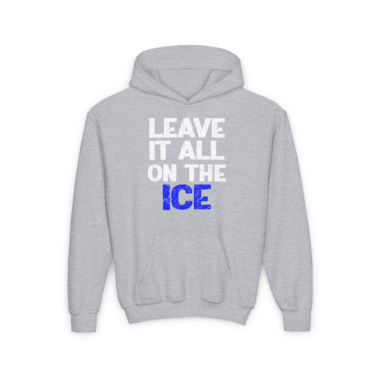 LEAVE IT ALL ON THE ICE - Youth Heavy Blend Hoodie