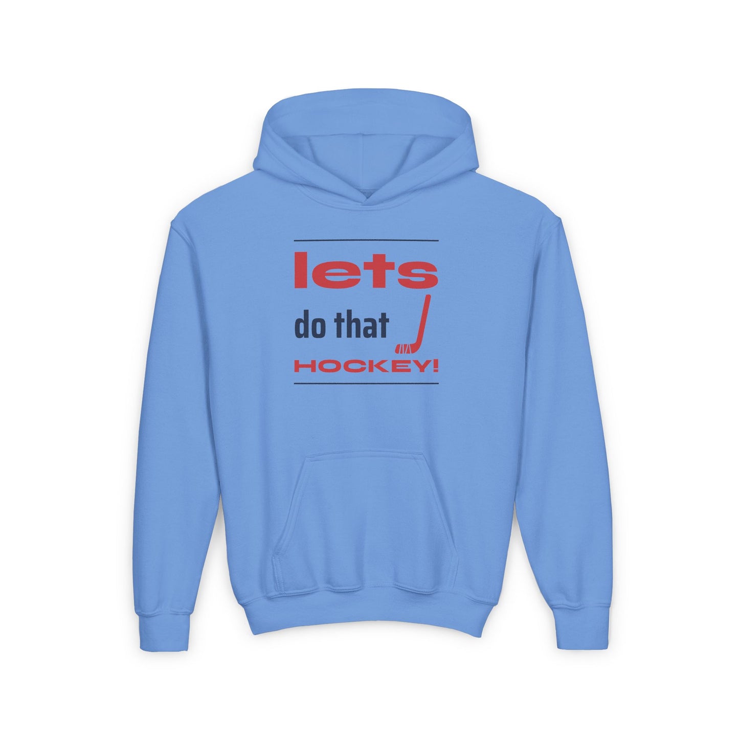 LETS DO THAT HOCKEY Youth Heavy Blend Hooded Sweatshirt